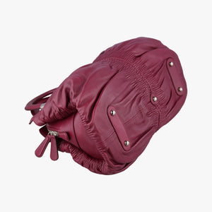 Pre-owned Christian Dior Karenina Burgundy lambskin handbag | stylenewstar