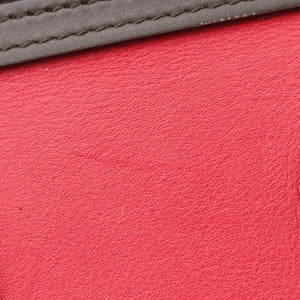 Pre-owned Celine luggage nano shopper Red×Black×Brown leather handbag | stylenewstar