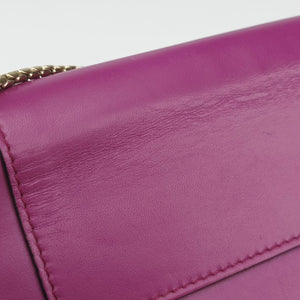 Pre-owned Bvlgari SERPENTI FOREVER Purple Leather shoulderbag | stylenewstar