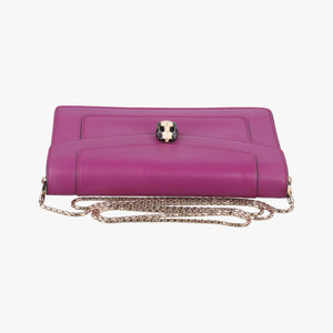 Pre-owned Bvlgari SERPENTI FOREVER Purple Leather shoulderbag | stylenewstar