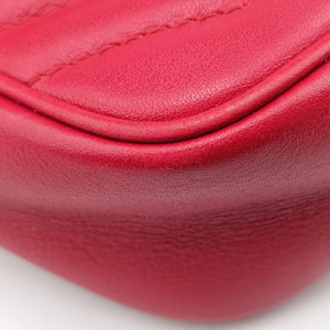 Pre-owned Gucci GG Marmont Red Leather 476433 shoulderbag | stylenewstar