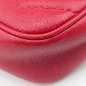 Pre-owned Gucci GG Marmont Red Leather 476433 shoulderbag | stylenewstar