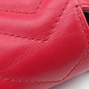 Pre-owned Gucci GG Marmont Red Leather 476433 shoulderbag | stylenewstar