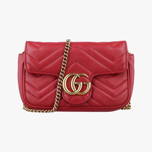 Vintage Gucci GG Marmont Red Leather 476433 shoulderbag | stylenewstar