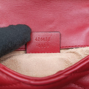 Vintage Gucci GG Marmont Red Leather 476433 shoulderbag | stylenewstar