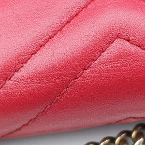 Vintage Gucci GG Marmont Red Leather 476433 shoulderbag | stylenewstar