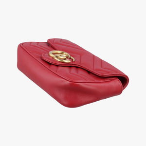 Vintage Gucci GG Marmont Red Leather 476433 shoulderbag | stylenewstar