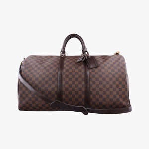 Pre-owned Louis Vuitton Keepall Bandouliere 55 EBENE Monogram Canvas N41414 shoulderbag | stylenewstar