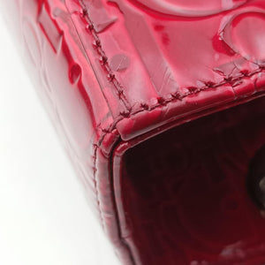 Pre-owned Christian Dior Lady Dior Red Patent shoulderbag | stylenewstar