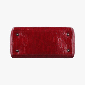 Pre-owned Christian Dior Lady Dior Red Patent shoulderbag | stylenewstar