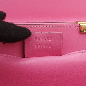 Pre-owned Gucci Sylvie 1969 Acrylic Mini Hand Pink Acrylic 589482 shoulderbag | stylenewstar
