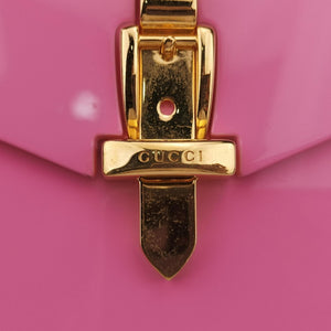 Pre-owned Gucci Sylvie 1969 Acrylic Mini Hand Pink Acrylic 589482 shoulderbag | stylenewstar