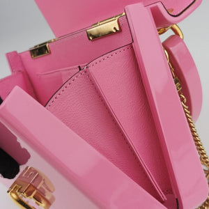 Pre-owned Gucci Sylvie 1969 Acrylic Mini Hand Pink Acrylic 589482 shoulderbag | stylenewstar