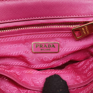 Secondhand Prada Chain Quilting Flap Rose nylon shoulderbag | stylenewstar