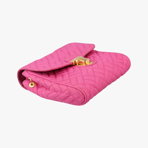 Secondhand Prada Chain Quilting Flap Rose nylon shoulderbag | stylenewstar