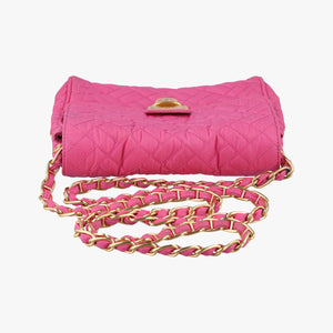 Secondhand Prada Chain Quilting Flap Rose nylon shoulderbag | stylenewstar