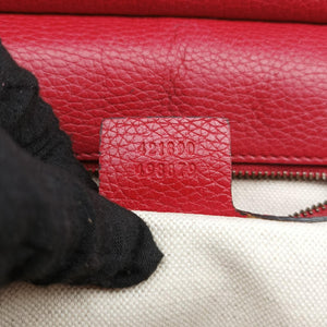 Pre-owned Gucci GG Marmont Red Leather 421890 shoulderbag | stylenewstar