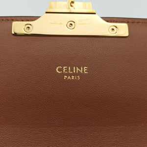 Vintage Celine TRIOMPHE Brown PVC coated canvas handbag | stylenewstar