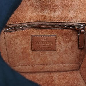 Vintage Valentino Rockstud Glam Lock Orange Leather shoulderbag | stylenewstar