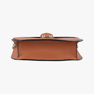 Vintage Valentino Rockstud Glam Lock Orange Leather shoulderbag | stylenewstar