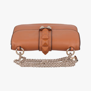 Vintage Valentino Rockstud Glam Lock Orange Leather shoulderbag | stylenewstar