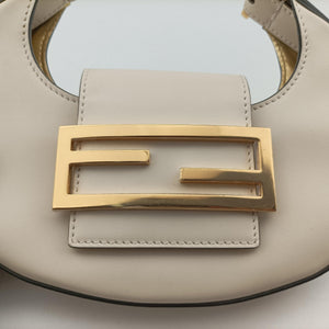 Vintage Fendi Cookie Mini White Leather 8BS065 handbag | stylenewstar