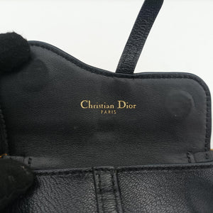 Pre-owned Christian Dior Saddle Black Leather shoulderbag | stylenewstar