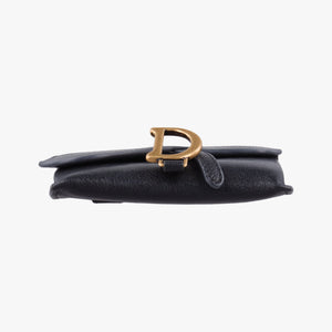 Pre-owned Christian Dior Saddle Black Leather shoulderbag | stylenewstar