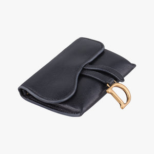 Pre-owned Christian Dior Saddle Black Leather shoulderbag | stylenewstar