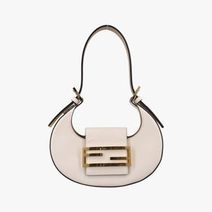 Pre-owned Fendi Cookie Mini White Leather 8BS065 handbag | stylenewstar