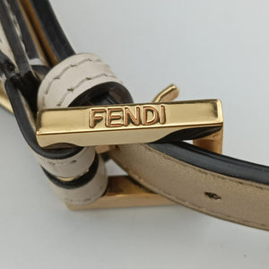 Pre-owned Fendi Cookie Mini White Leather 8BS065 handbag | stylenewstar