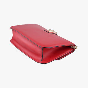 Pre-owned Valentino Rockstud Glam Lock Red Leather shoulderbag | stylenewstar