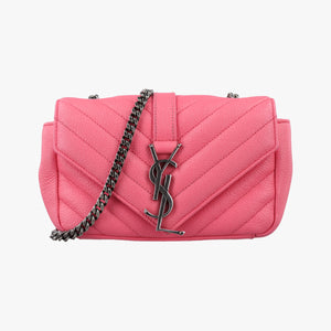 Pre-owned Yves Saint Laurent Baby Chai Pink Leather 399289 shoulderbag | stylenewstar