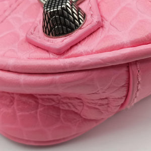 Pre-owned Balenciaga Le Cagole mini Pink Leather shoulderbag | stylenewstar