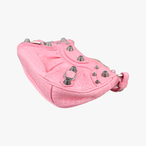 Pre-owned Balenciaga Le Cagole mini Pink Leather shoulderbag | stylenewstar