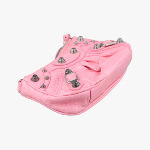 Pre-owned Balenciaga Le Cagole mini Pink Leather shoulderbag | stylenewstar