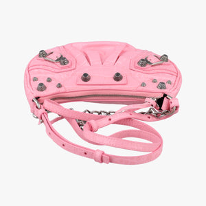 Pre-owned Balenciaga Le Cagole mini Pink Leather shoulderbag | stylenewstar