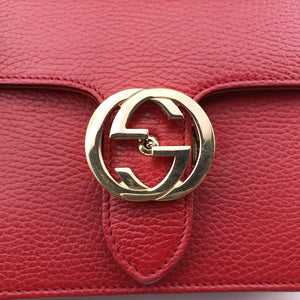 Secondhand Gucci Interlocking G Red Leather 510304 shoulderbag | stylenewstar
