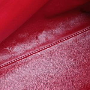 Pre-owned Christian Dior Delices Gaufre Cannage Tote Red lambskin shoulderbag | stylenewstar