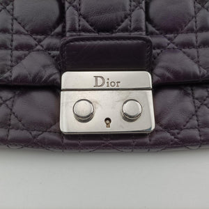 Pre-owned Christian Dior Miss Dior New Rock Cannage Stitch Purple Lambskin shoulderbag | stylenewstar
