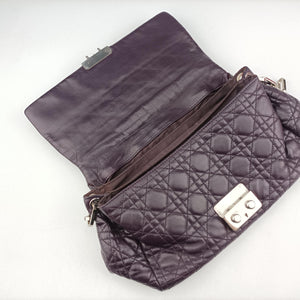 Pre-owned Christian Dior Miss Dior New Rock Cannage Stitch Purple Lambskin shoulderbag | stylenewstar