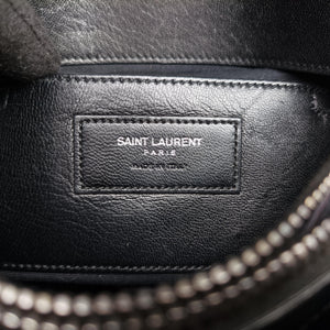 Pre-owned Yves Saint Laurent COLLEGE Black Leather 428056 shoulderbag | stylenewstar