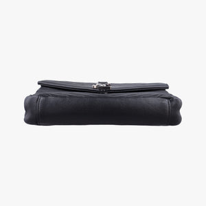 Pre-owned Yves Saint Laurent COLLEGE Black Leather 428056 shoulderbag | stylenewstar
