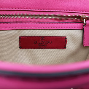 Secondhand Valentino Rockstud Glam Lock Pink Leather shoulderbag | stylenewstar