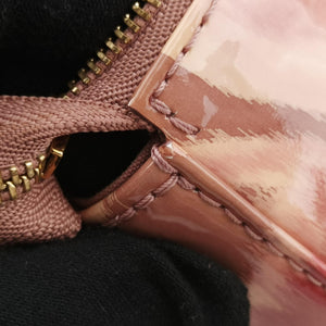 Pre-owned Louis Vuitton Pochette Accessoire Ikat Flower Rose Velours Vernis M90043 handbag | stylenewstar
