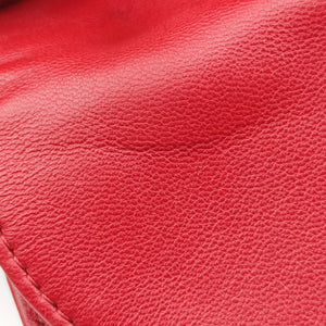 Pre-owned Christian Dior Lady Dior Red lambskin shoulderbag | stylenewstar