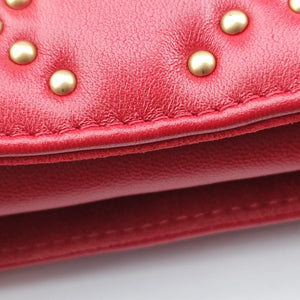 Pre-owned Christian Dior Lady Dior Red lambskin shoulderbag | stylenewstar