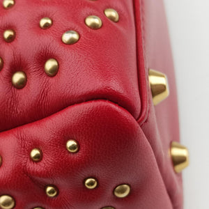 Pre-owned Christian Dior Lady Dior Red lambskin shoulderbag | stylenewstar
