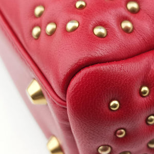 Pre-owned Christian Dior Lady Dior Red lambskin shoulderbag | stylenewstar