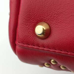 Pre-owned Christian Dior Lady Dior Red lambskin shoulderbag | stylenewstar